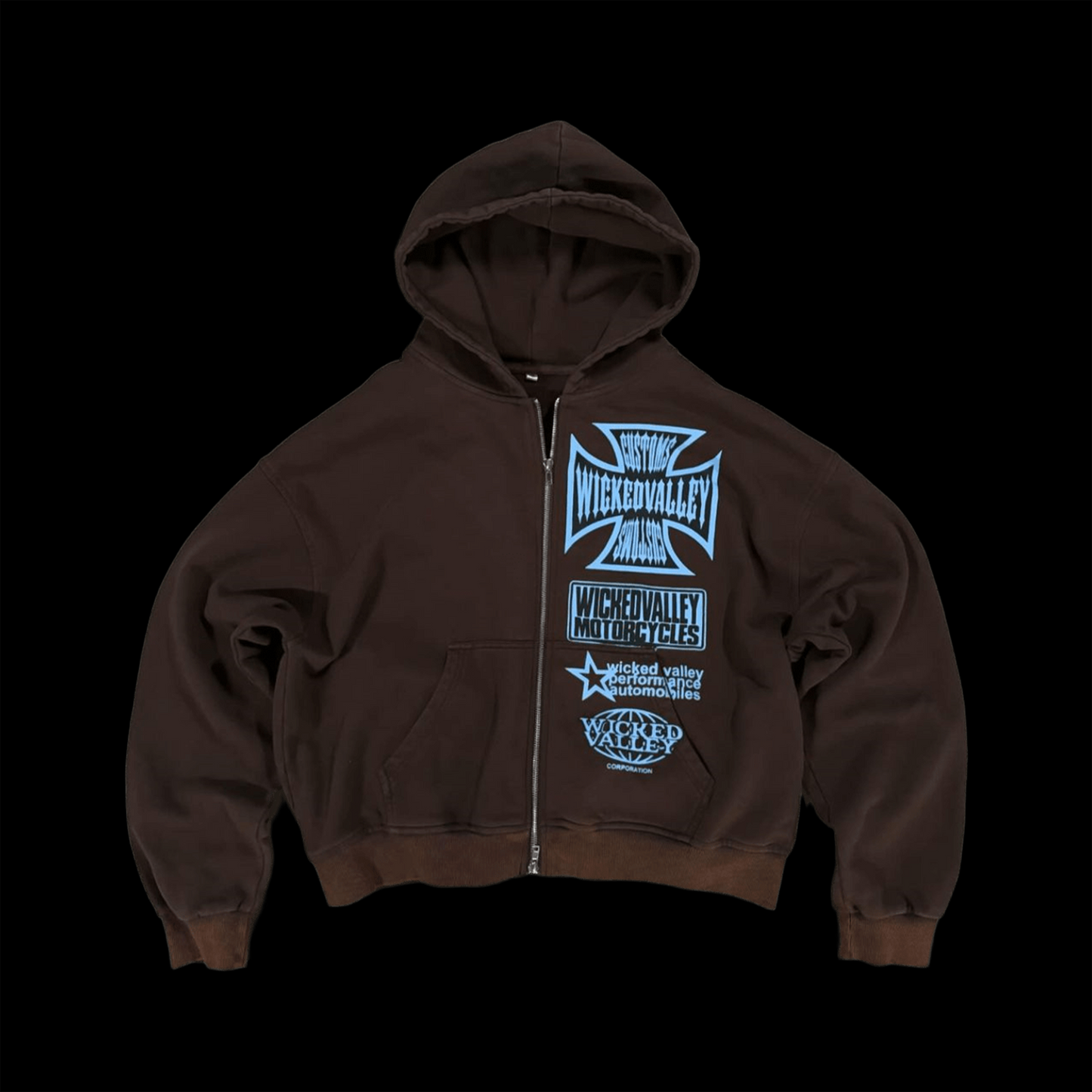 brown / white zip up