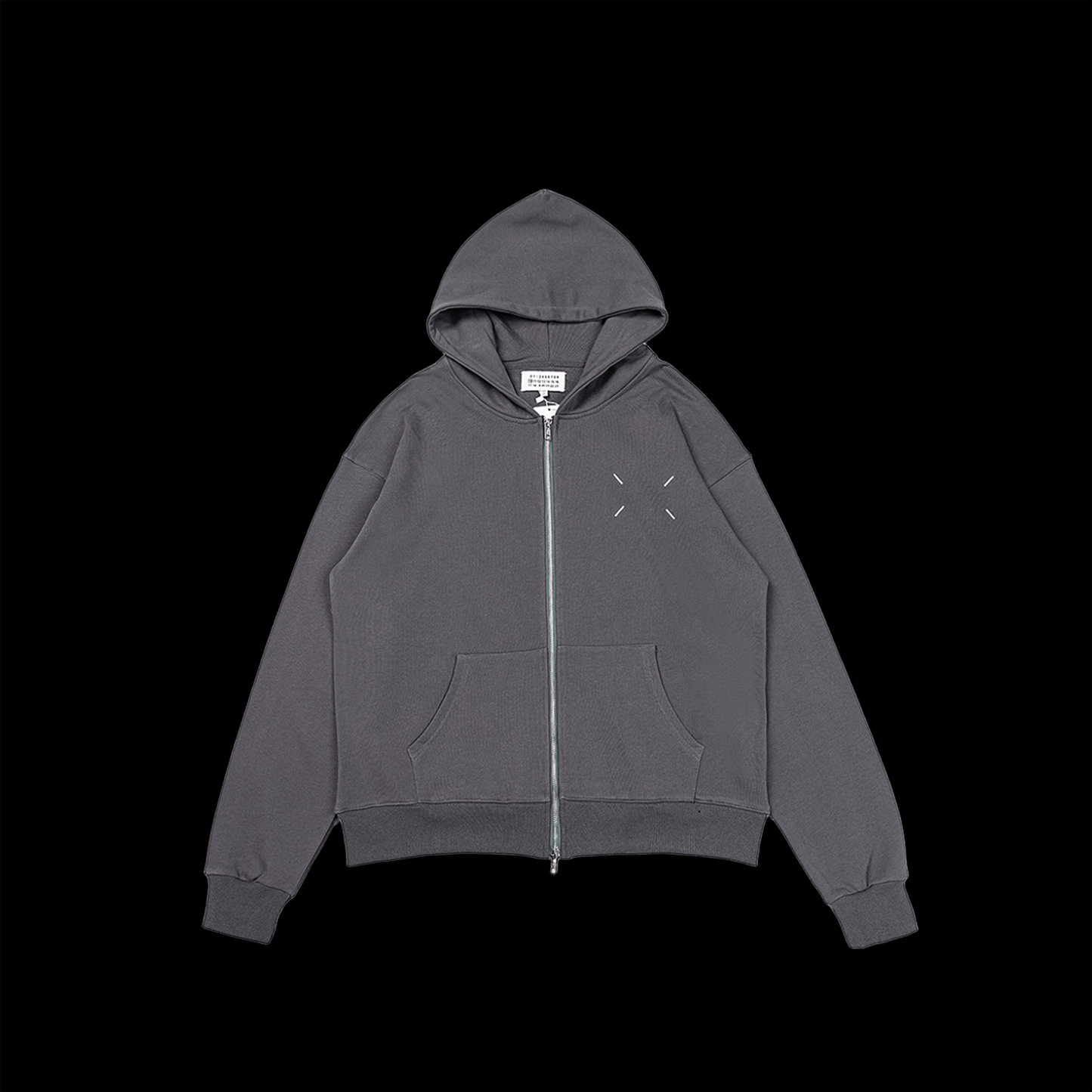 grey mm zip up