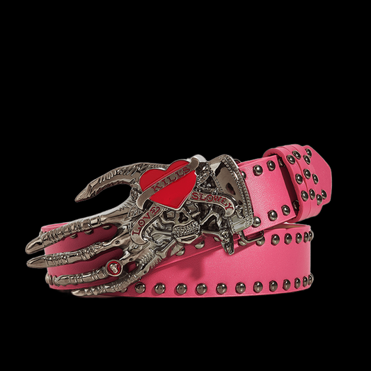 Heart belt / pink