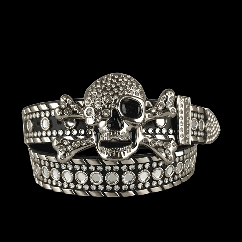 Skull buckle belt / Black