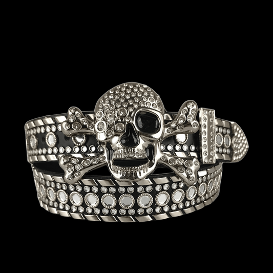 Skull buckle belt / Black