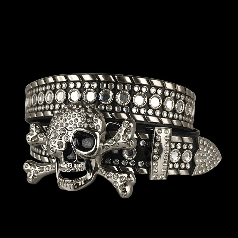 Skull buckle belt / Black