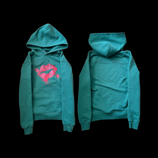 light blue kiss hoodie