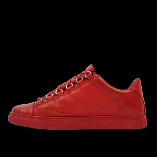 balenciaga arena leather low red
