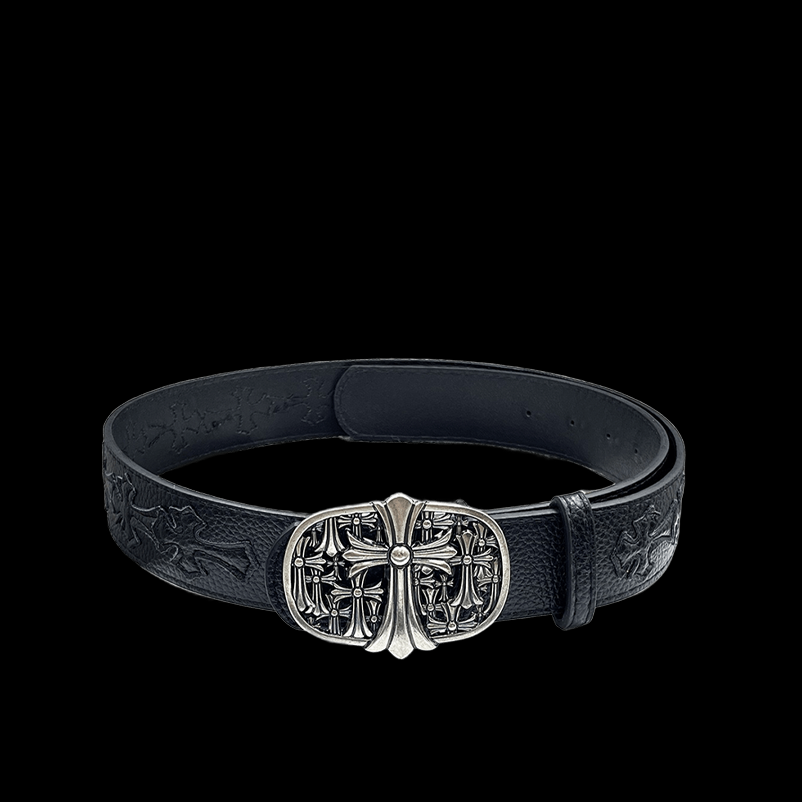 Chrome heart cross black/black