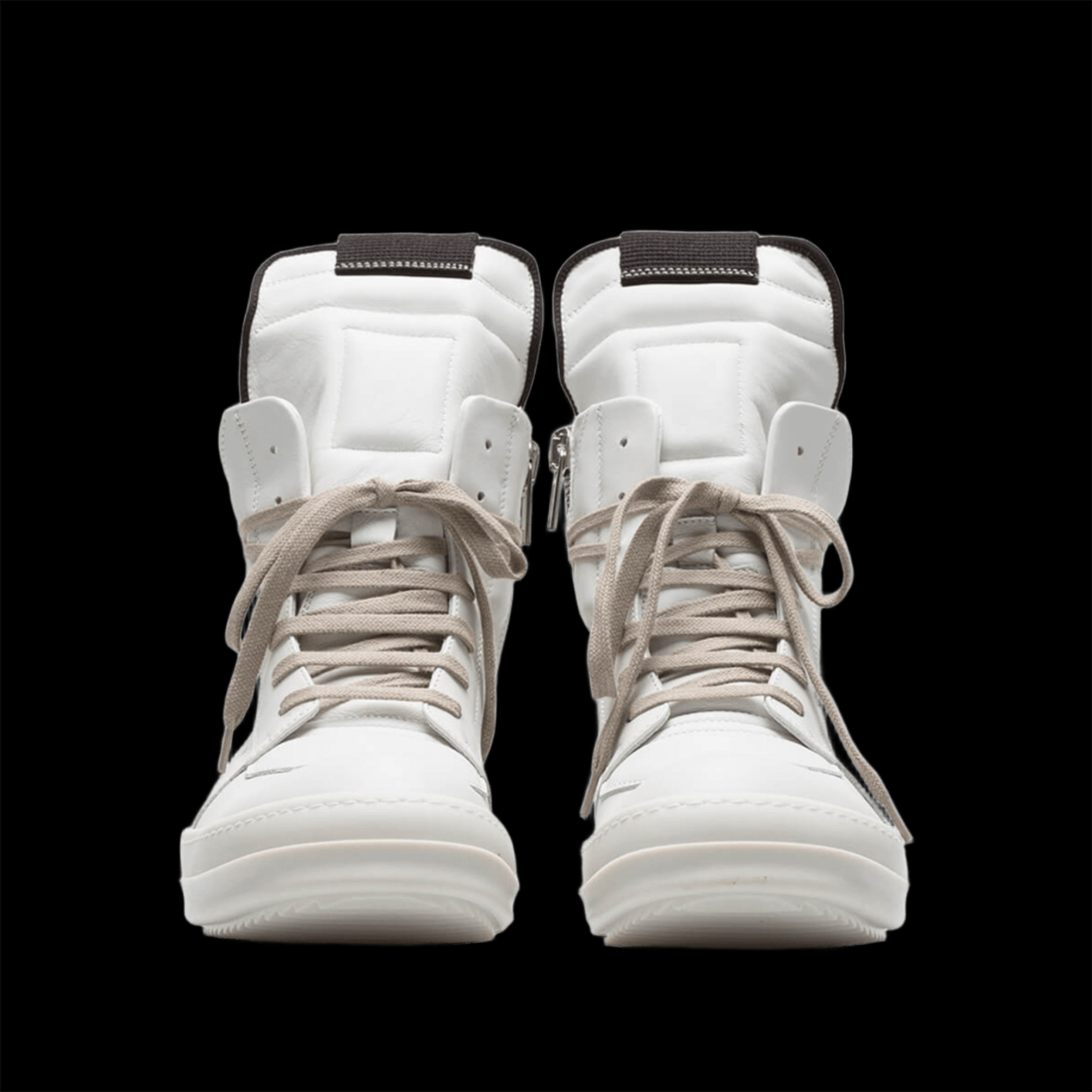 RICK OWENS GEOBASKET WHITE MILK/BROWN