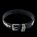 Original chrome heart belt with white crosses