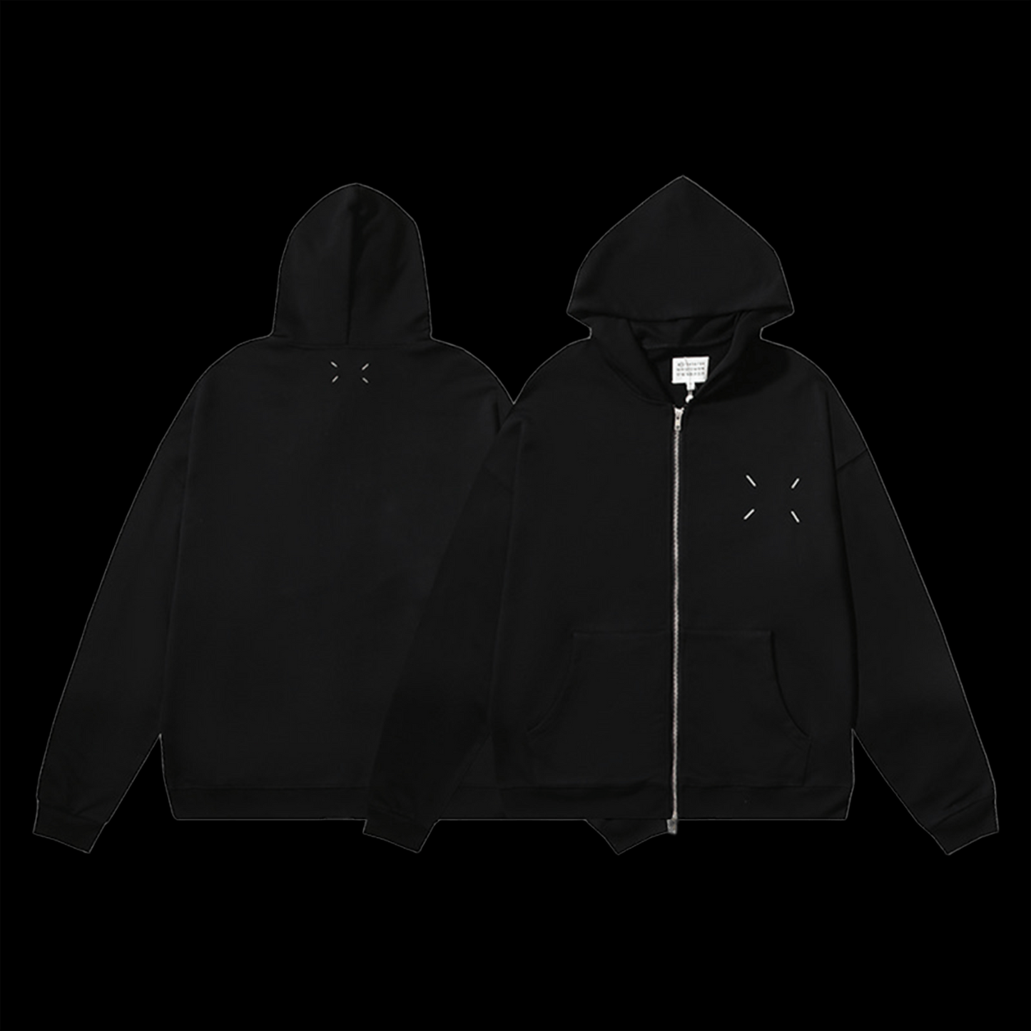 black mm zip up 2