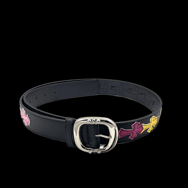 Chrome heart with different colors of the crosses