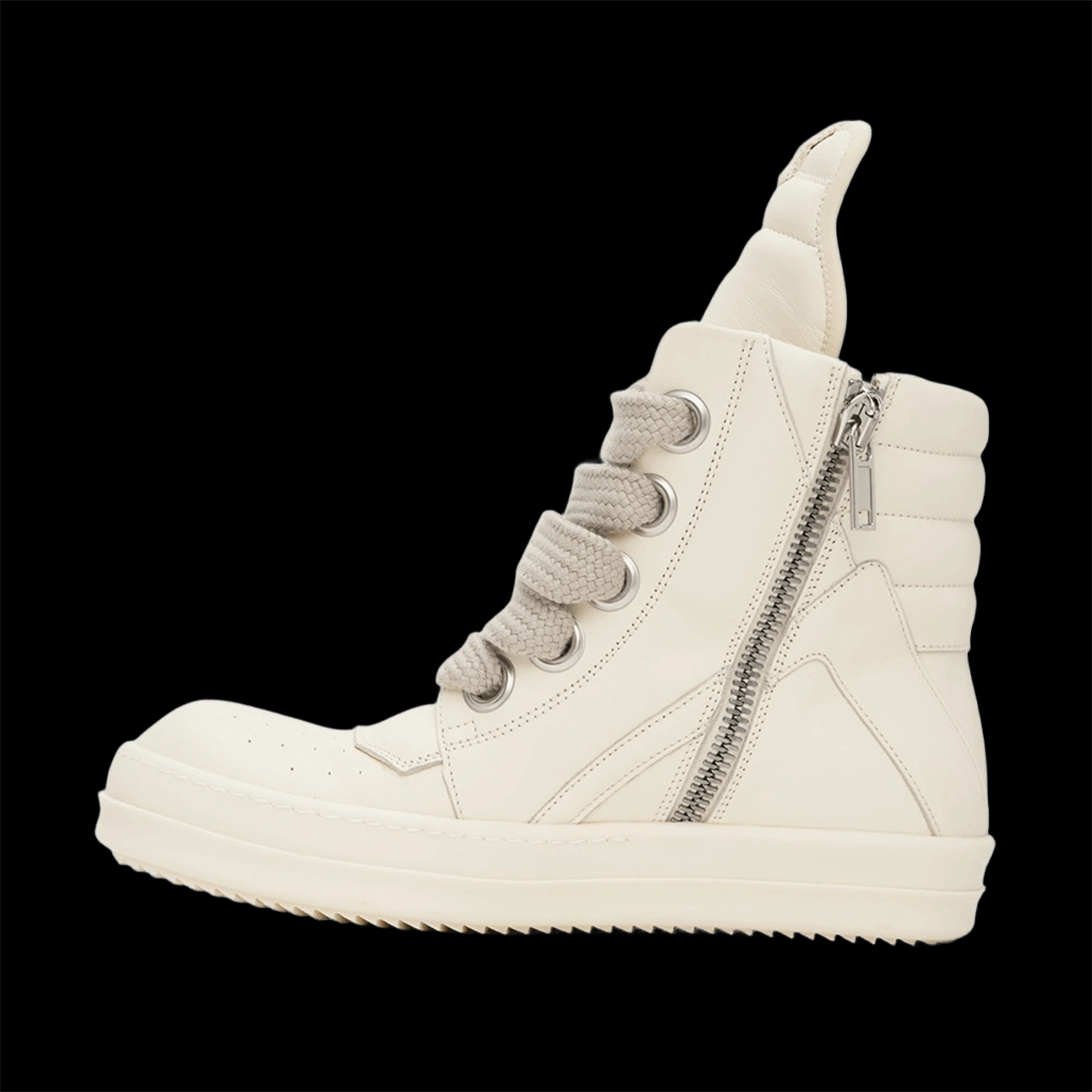 RICK OWENS GEOBASKET WHITE MILK