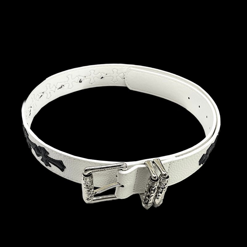 Original white chrome heart with black crosses