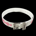 Original white chrome heart with pink crosses