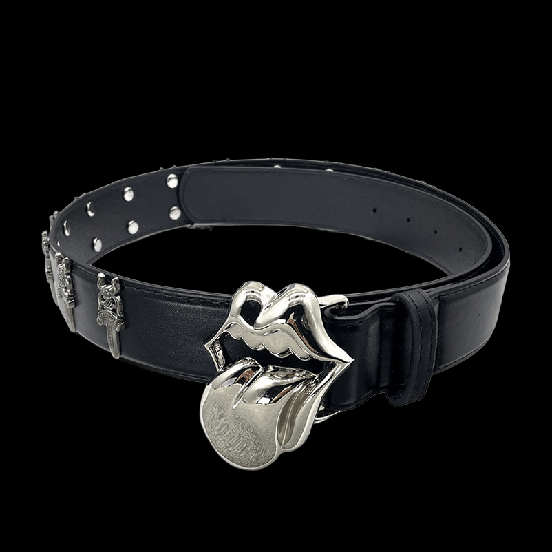Chrome heart rolling stones with metal
