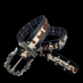 Fur leather belt