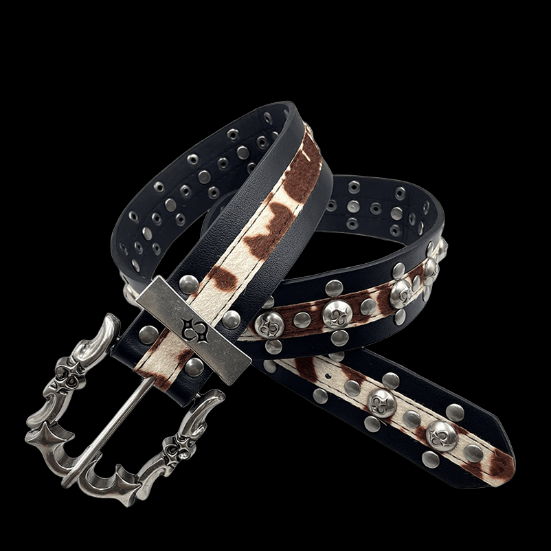 Fur leather belt