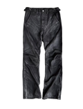 Dark Coated Distorted Seam Jeans