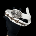 Chrome heart middle cross white/brown