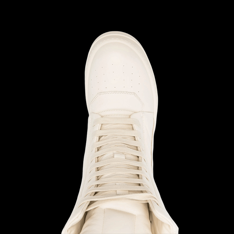RICK OWENS WHITE HOLLYWOOD MEGA GEOBASKET