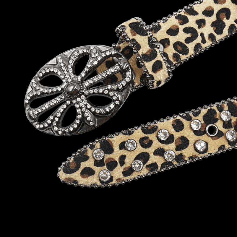 Chrome heart middle cross Pavé Diamonds yellow