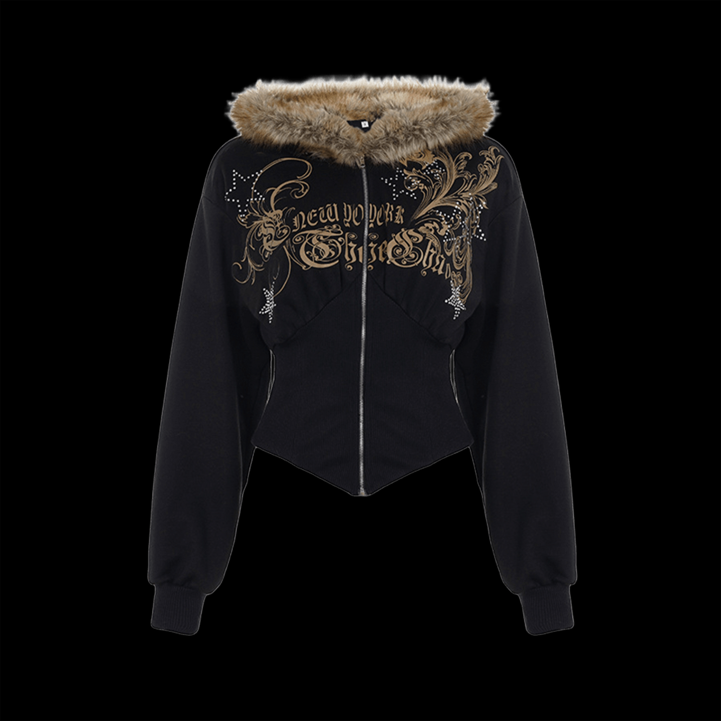 cropped jacket with fur