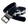 Original chrome heart belt with white crosses