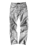 Milky Resin Waxed 3D Whisker Jeans