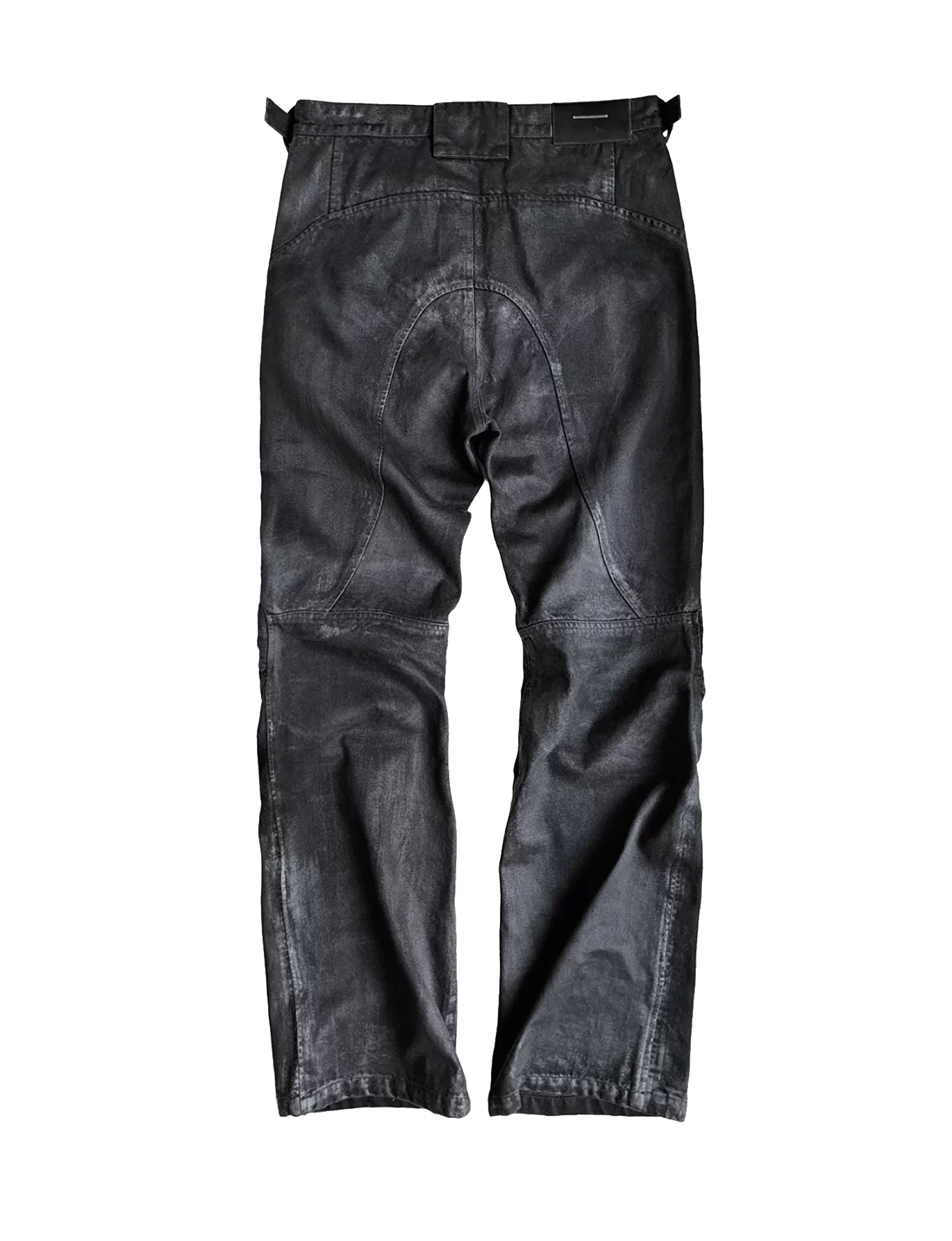 Dark Coated Distorted Seam Jeans