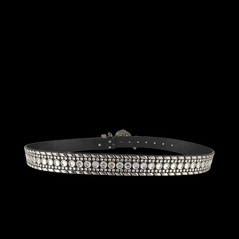 Skull buckle belt / Black