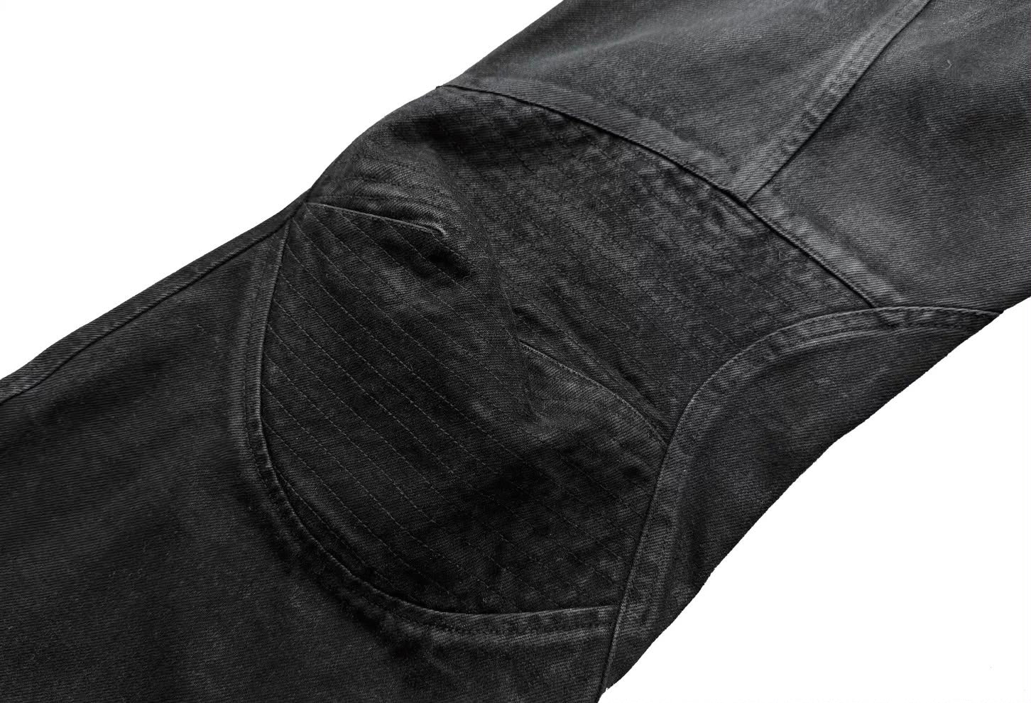 Dark Coated Distorted Seam Jeans