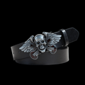 Biker leather belt