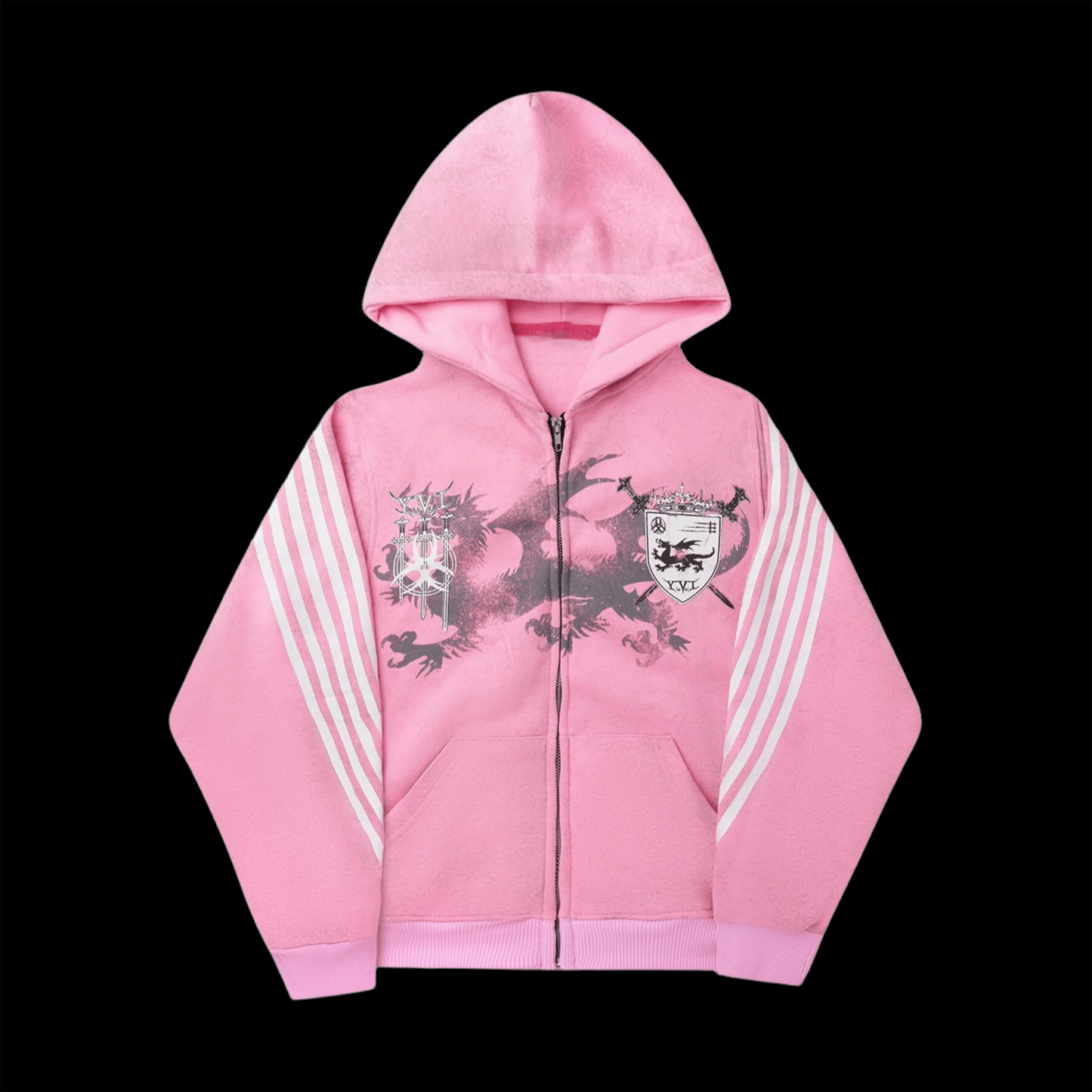 pink zip up