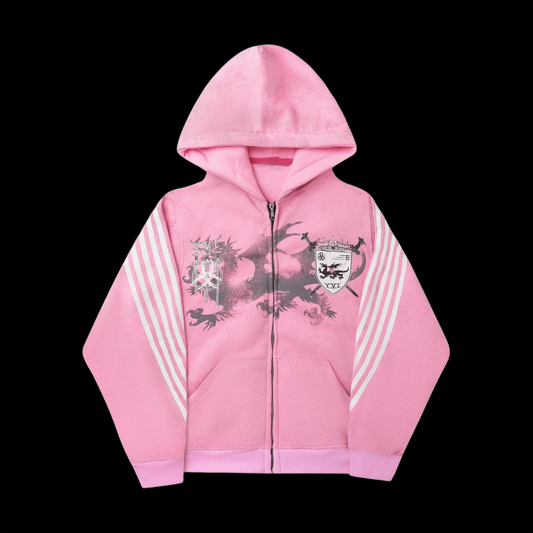 pink zip up
