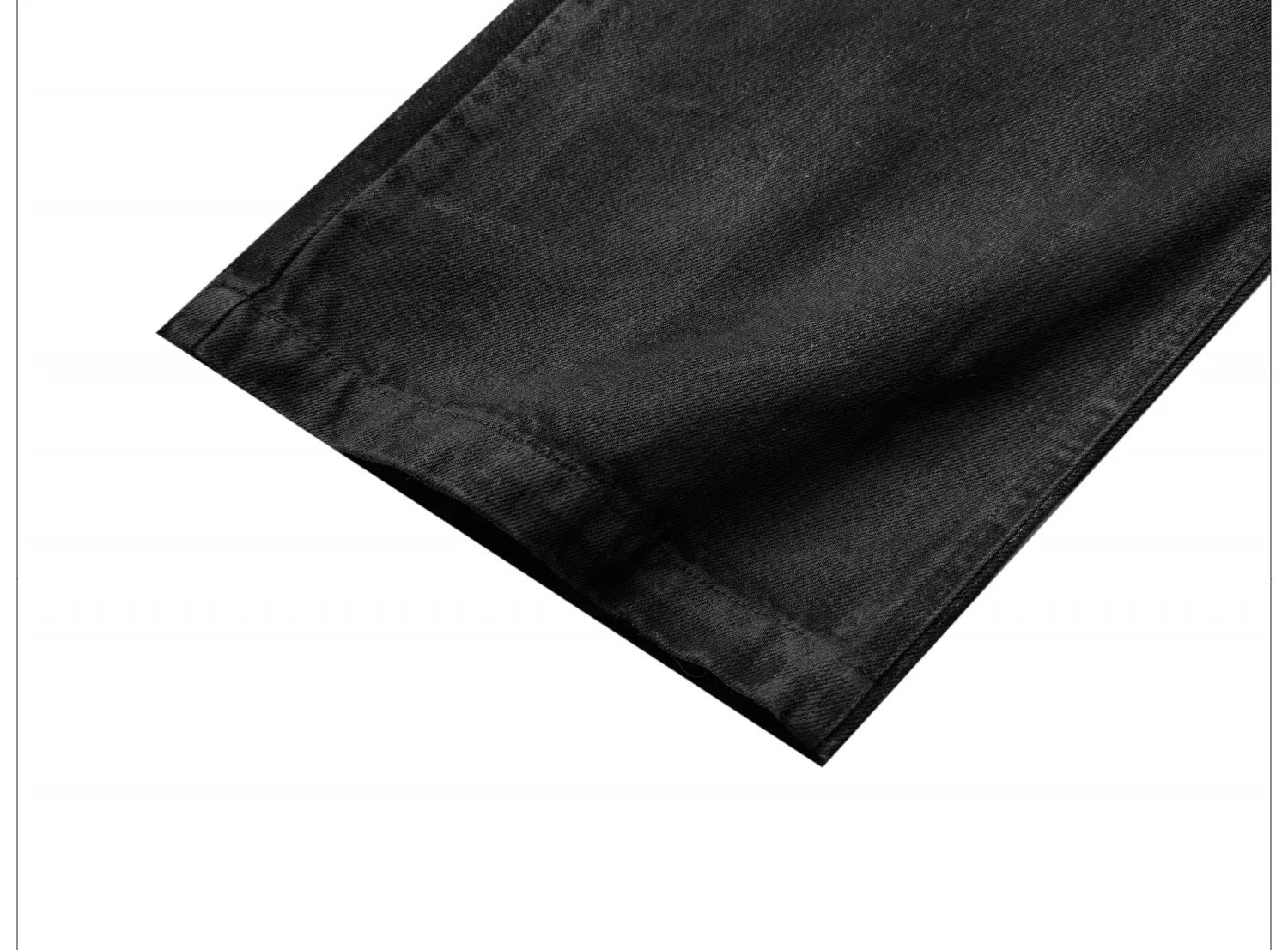 Double Waist Waxed Destroyed Jeans
