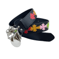 Chrome heart rolling stones with colorful crosses
