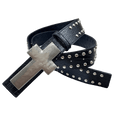Chrome heart black/silver cross